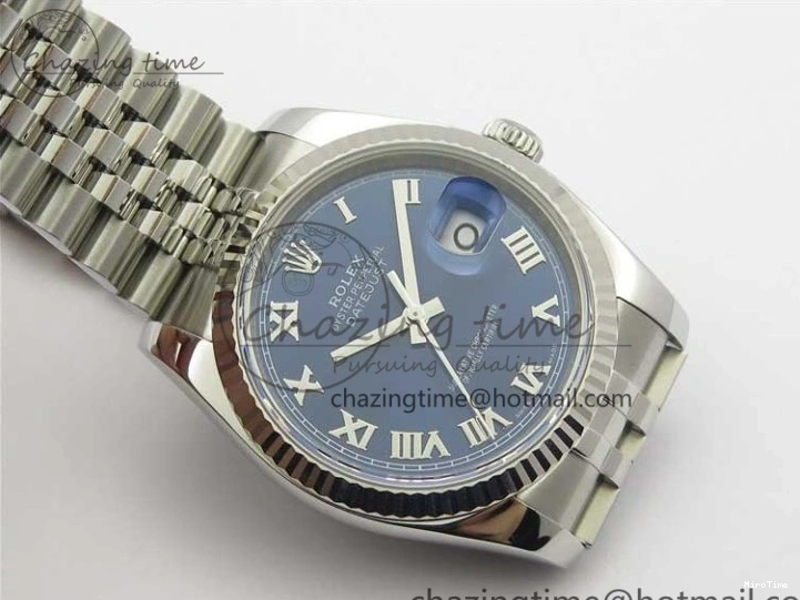 MiroTime 0801 DateJust 36 SS 116234 ARF 1:1 Best Edition 904L Steel Blue Dial Roman Markers on Jubilee Bracelet SH3135 V WellDesigned 3199